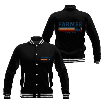 Discover Farming Farmer Retro Vintage Baseball Jackets