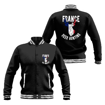 Discover France Deer Hunting Buck Stag Hunter French Baseball Jackets