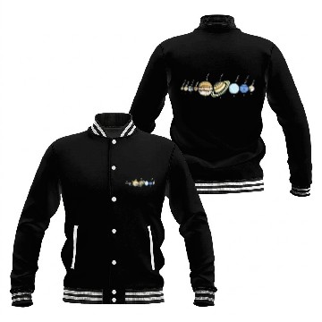 Discover Solar System Astrophysic Planets, Solar System Baseball Jackets