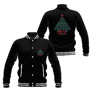 Discover MERRY CHRISTMAS TREE Baseball Jackets