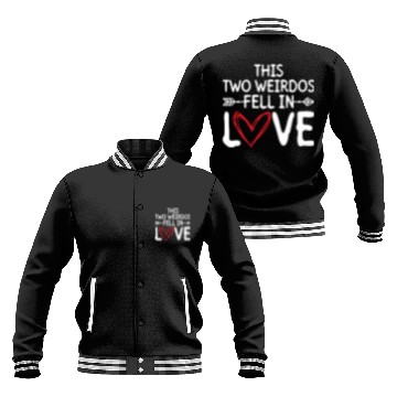 Discover This Two Weirdos Fell In Love - Bride Groom Baseball Jackets