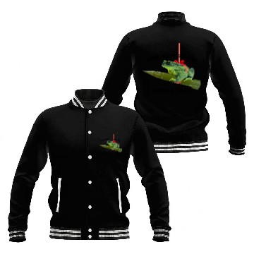 Discover Meet me under the missile toad – mistletoe pun Baseball Jackets