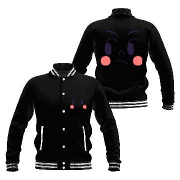 Discover jaded expression of cartoon emotion face Baseball Jackets
