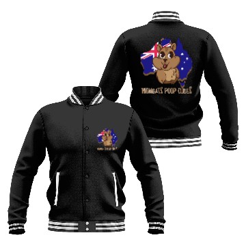 Discover Wombats Poop Cubes For A Wombat Lover Baseball Jackets