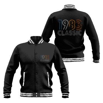 Discover 40 Years Vintage 1983 Retro 40th Birthday Baseball Jackets