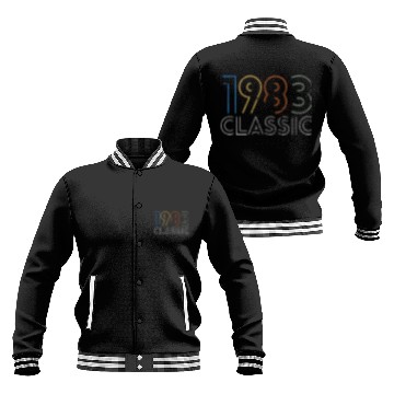 Discover 40 Years Vintage 1983 Retro 40th Birthday Baseball Jackets