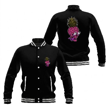 Discover Skeleton pineapple psychedelic Baseball Jackets