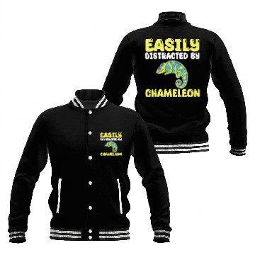 Discover Funny Chameleon Lover Quote Baseball Jackets