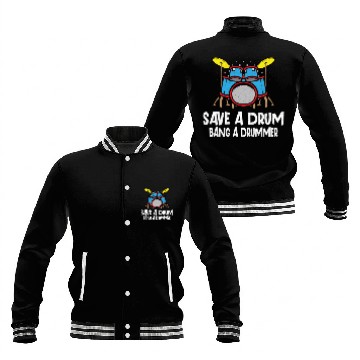 Discover Drummer Drums Music Drum Set Drumming Baseball Jackets