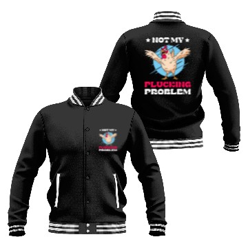Discover Chicken Mean Pet Plucking Angry Farm Animal Baseball Jackets