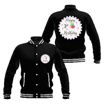 Discover 3rd Happy Birthday with Balloon Baseball Jackets