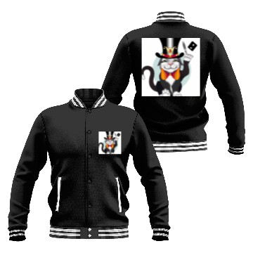 Discover Cat joker Playing Cards | Gifts for Cat Lovers Baseball Jackets