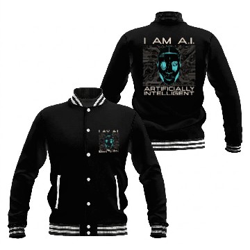 Discover Artificial Intelligence I Am A.I Computer Science Baseball Jackets
