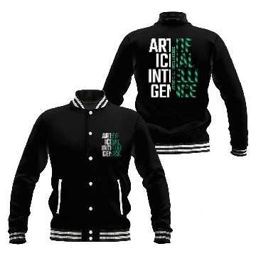 Discover AI Artificial Intelligence Futuristic Nerd Gift Baseball Jackets