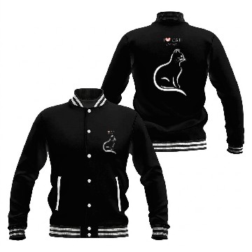 Discover I Love Cat Baseball Jackets