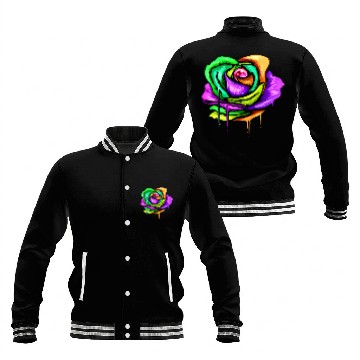 Discover Painted And Colored Rose For Mardi Gras Baseball Jackets