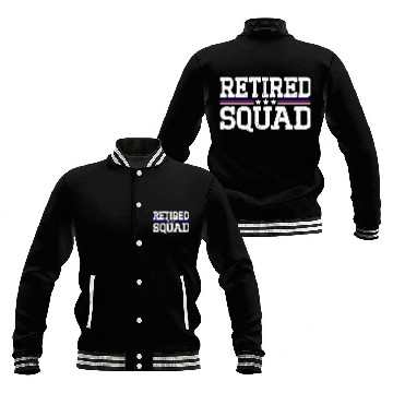 Discover Retirement Patriotic US Flag Retired Squad Baseball Jackets