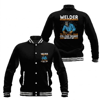 Discover Welder using a high school Baseball Jackets
