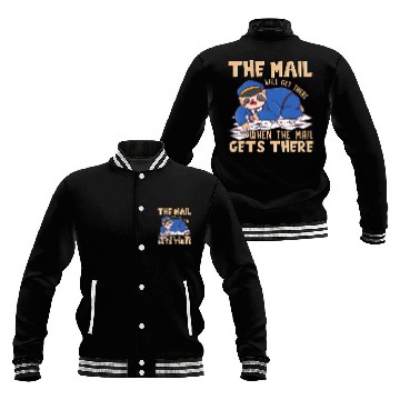 Discover Sloth Mail gets there - funny postal worker mail c Baseball Jackets