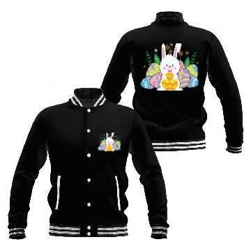 Discover Cute Easter Bunny Egg Hunt Baseball Jackets