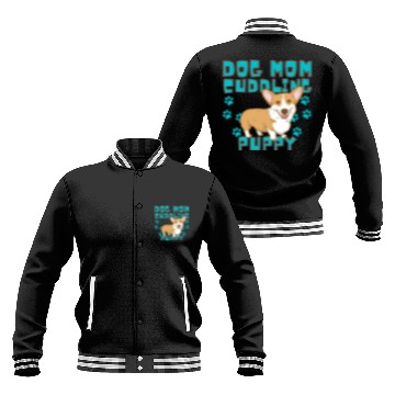 Discover DOG MOM CUDDLING PUPPY , DOGS LOVERS Baseball Jackets