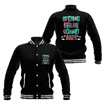 Discover Spring Break Squad Summer Vacation Spring Break Baseball Jackets