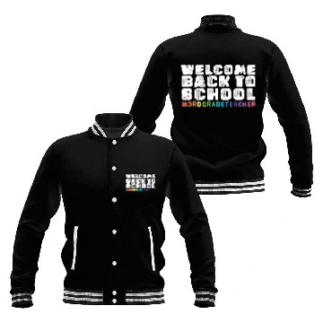 Discover Back To School 3rd Grade Teacher Baseball Jackets