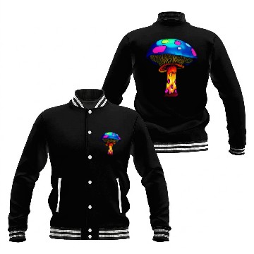 Discover Trippy Psychedelic Rave Trip Mushrooms Goa Baseball Jackets