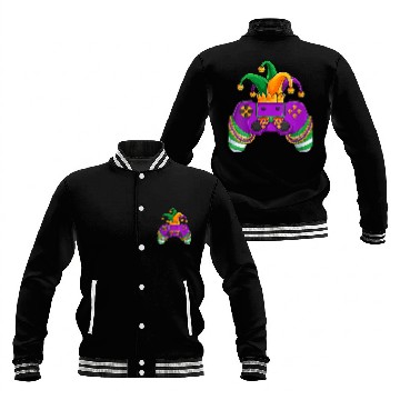 Discover Womens Funny Mardi Gras Video Games Controller Jes Baseball Jackets