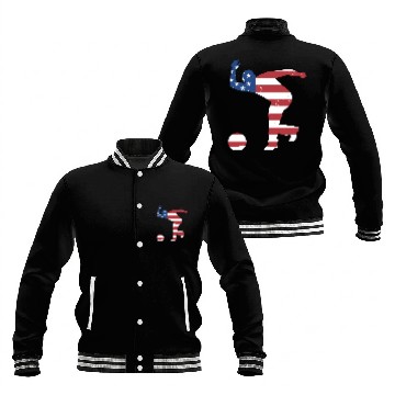 Discover Sport Us Flag Bowling Baseball Jackets