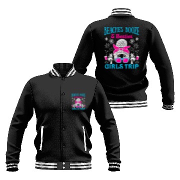 Discover Beaches Booze Besties Girls Trip Spring Break Baseball Jackets