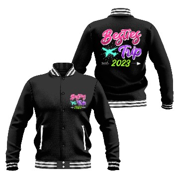 Discover Besties Trip 2023 Vacation Friends Spring Break Baseball Jackets