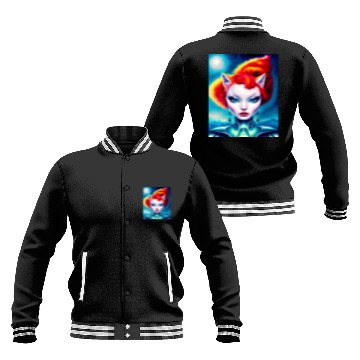 Discover "Alien Cat Woman" Baseball Jackets