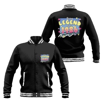 Discover Living Legend Since 1986, 80s Themed Birthday Baseball Jackets