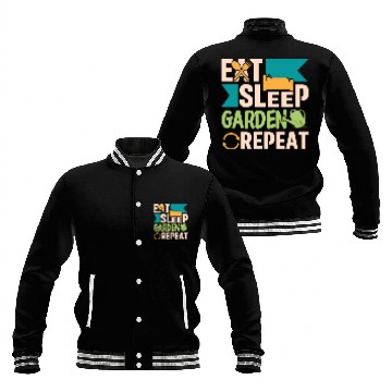 Discover Eat Sleep Garden Repeat Baseball Jackets