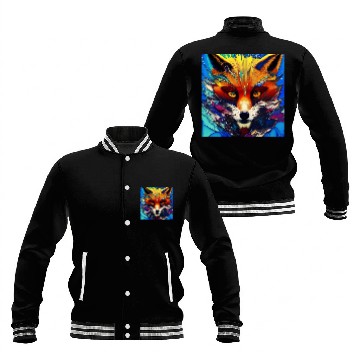 Discover Graphic Novel Comic Book Art Style Red Fox Baseball Jackets