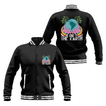 Discover Be Kind To The Earth Rainbow Natural Environment Baseball Jackets