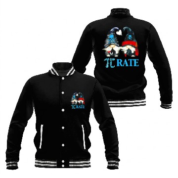Discover Funny Pirate Gnome Octopus Pi Day Symbol For Math Baseball Jackets