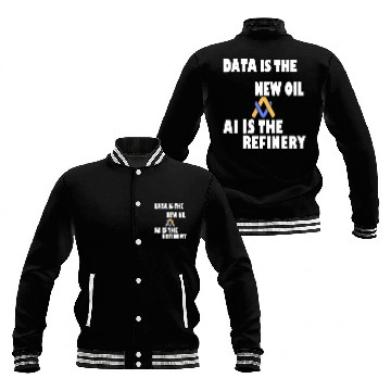 Discover AI, Data New Oil, Artificial Intelligence T-shit Baseball Jackets