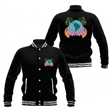 Discover Be Kind To The Earth Rainbow Natural Environment Baseball Jackets