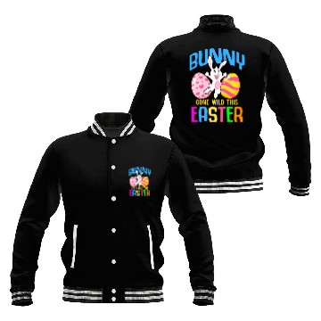 Discover Easter Rabbit Easter Bunny Flowers Eggs Baseball Jackets