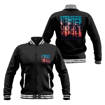 Discover Venice Beach California Vacation Ocean Palm Tree Baseball Jackets
