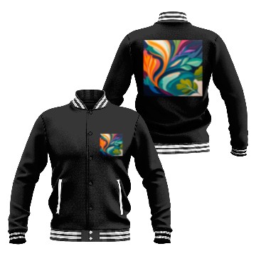 Discover colorful and vibrant abstract painting Baseball Jackets