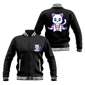 Discover Cute bunny icon illustration Baseball Jackets