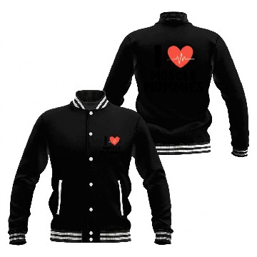 Discover I Love Muscle Mommies Baseball Jackets