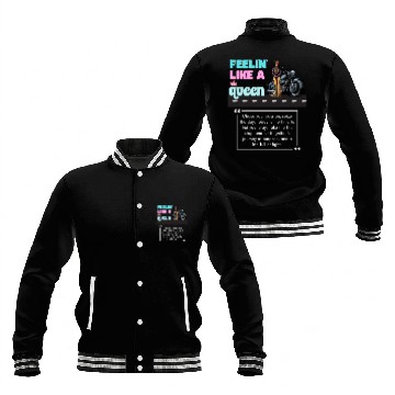 Discover Feelin' Like a Queen Lady Biker motorcycle-theme Baseball Jackets