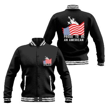 Discover Wings of Liberty: Red, White, and Blue Plane Baseball Jackets