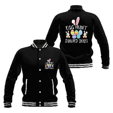 Discover Egg Hunt Squad 2023 Egg Hunt Funny Easter Day 2023 Baseball Jackets