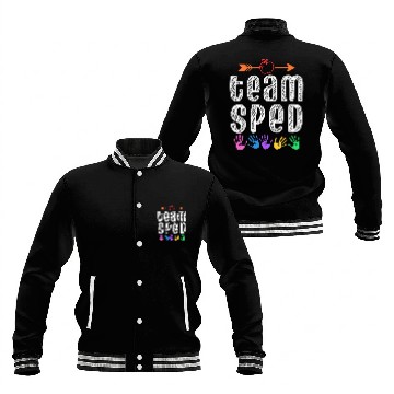 Discover Team Sped Teacher Awareness Special Education Baseball Jackets