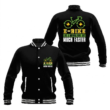 Discover Cycling Cyclist E Bike Baseball Jackets